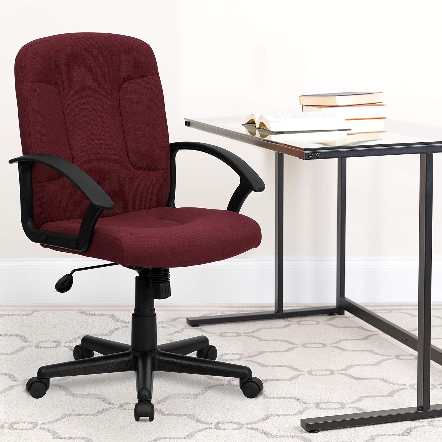 Task Chair Mid Back - Эргономичное офисное кресло руководителя из бордовой