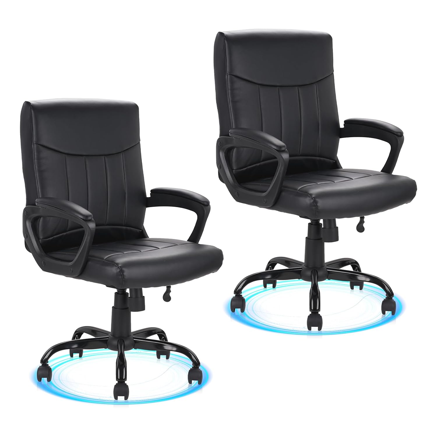 Task Chair Mid Back - Кожаное офисное кресло с эргономичной спинкой