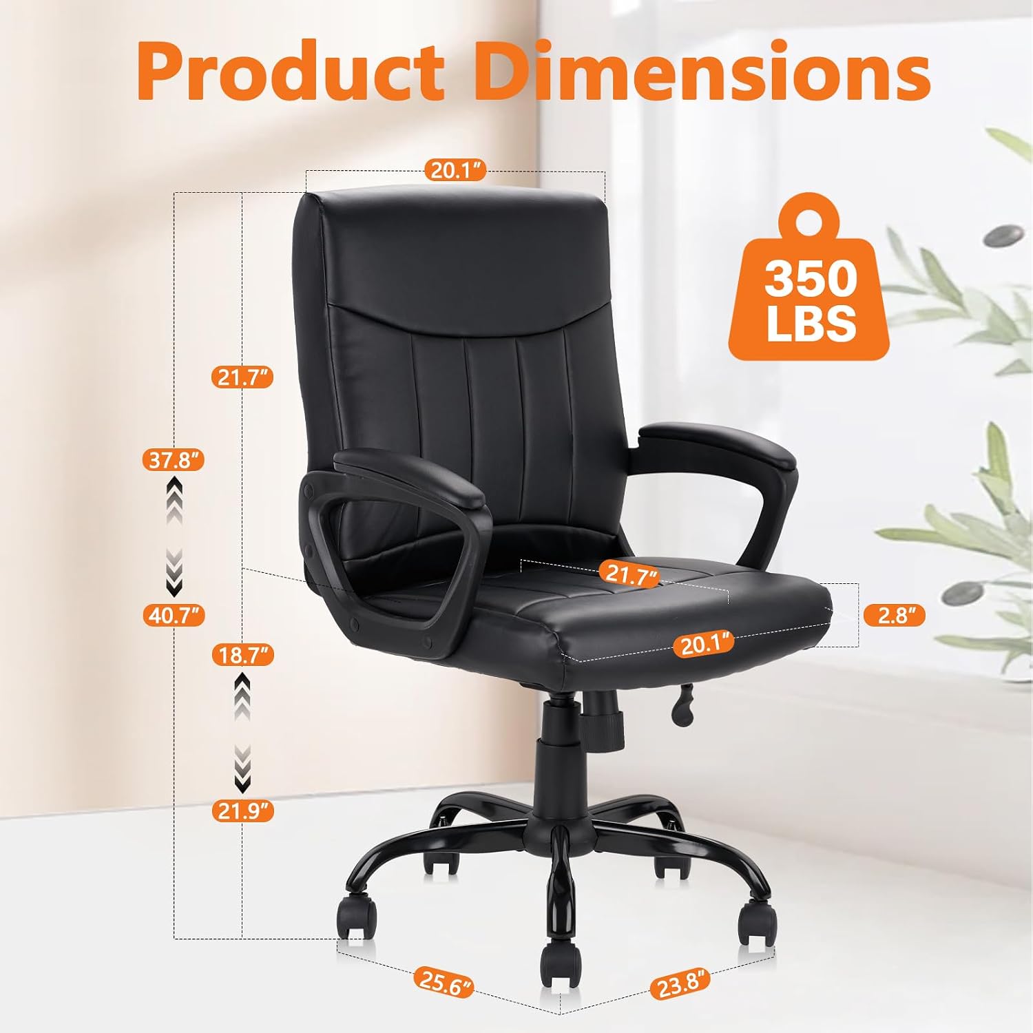 Кожаное офисное кресло с эргон – обзор и цена Task Chair Mid Back